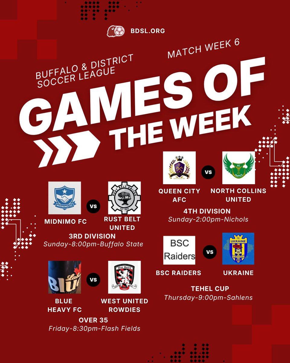 OfficialBDSL's tweet photo. Match week 6 Games of the Week https://t.co/dVfABxV426