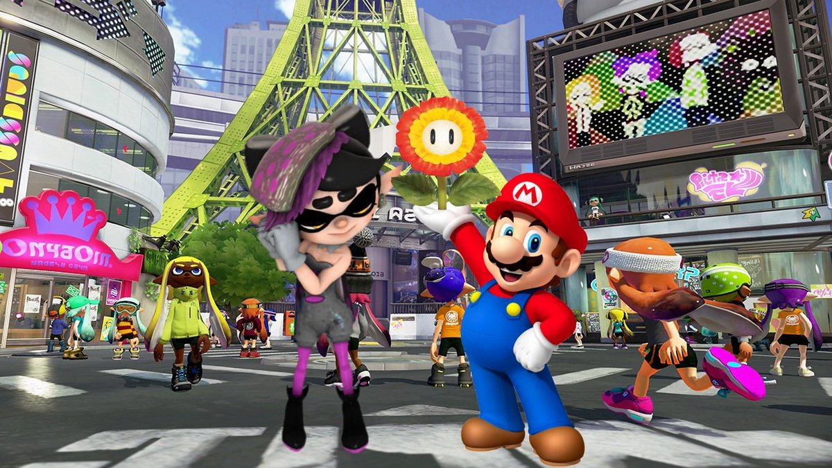 Mariofazbear's tweet photo. Mario gives callie a fire flower 
#marioxcallie https://t.co/YIHNZPVsoT