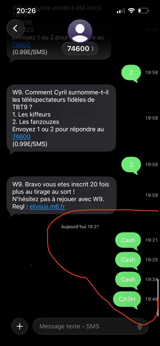 lafgprono's tweet photo. @Cyrilhanouna 
C’est dur de participer au tirage au sort des 20 000 euro si on a pas de réponse au sms!!!😢
@TBT9_W9 https://t.co/3iwVYbk3cx