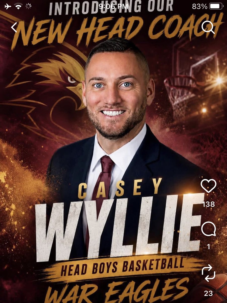 CoachShul's tweet photo. I’m soooooo happy for my former assistant and good friend @CoachWyllie for being named the new Head Coach @ Astronaut!!! https://t.co/xcVdw0DO15
