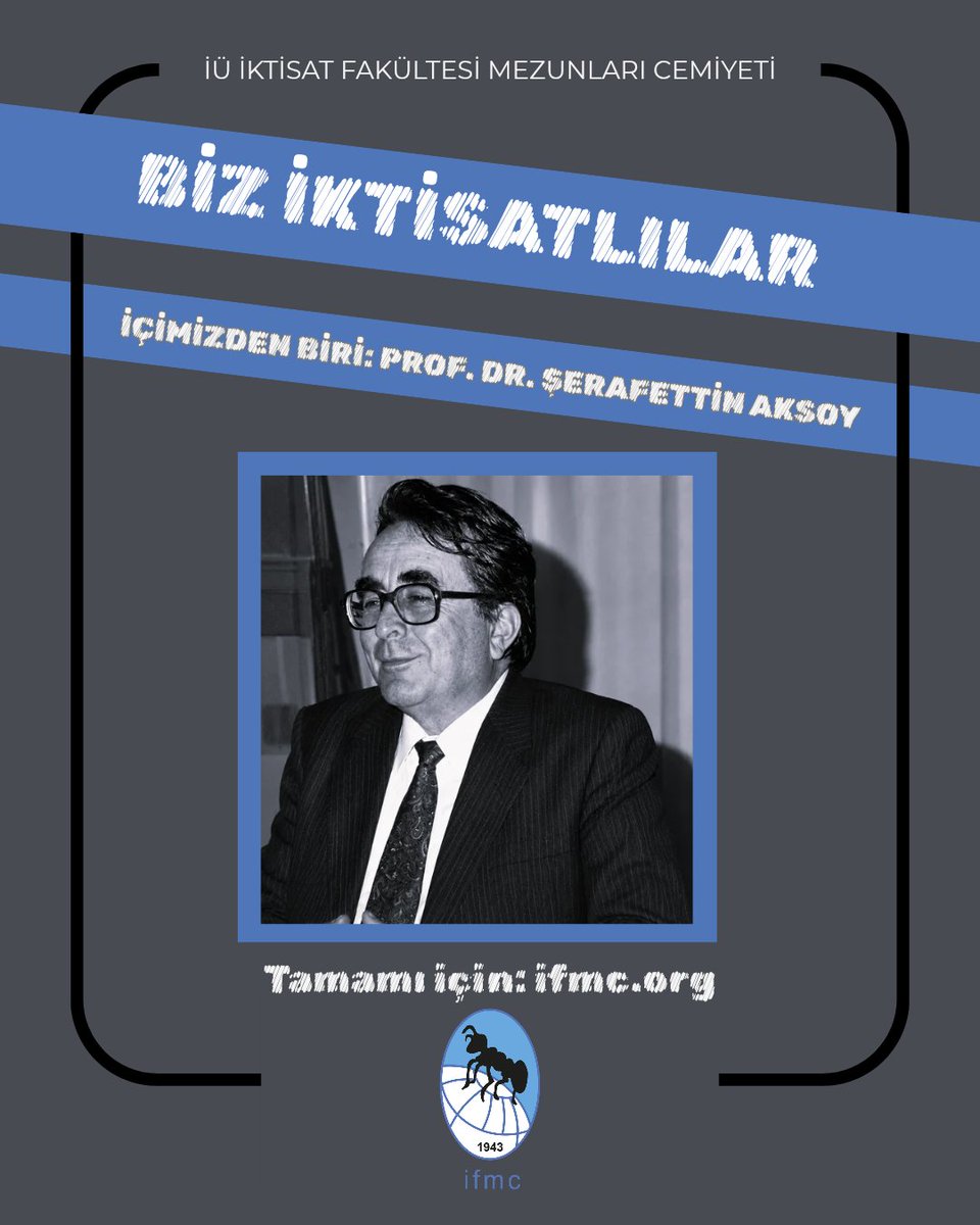 iu_ifmc's tweet photo. BİZ İKTİSATLILAR: İÇİMİZDEN BİRİ PROF. DR. ŞERAFETTİN AKSOY

İÜ İktisat Fakültesi Maliye Bölümü’nün değerli hocalarından Prof. Dr. Şerafettin Aksoy’u anıyoruz bu ay.

Sevgili hocamız, özellikle Vergi Hukuku, Türk Vergi Sistemi ve Kamu Bütçesi alanlarında eserler vermiştir. + https://t.co/cAfoO5eh7K