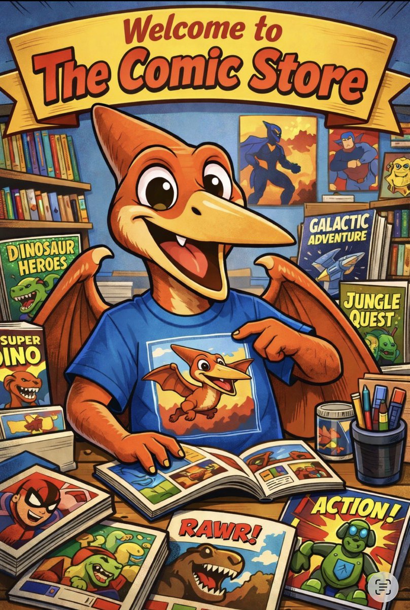 comicstorepa's tweet photo. #BobthePterodactyl “Technically, the term most people are looking for when they say pterodactyl is pterosaur, the entire group of flying reptiles that lived during the age of dinosaurs. They were not dinosaurs themselves, but close relatives.”🦕 👀 https://t.co/1epOa1SvwO