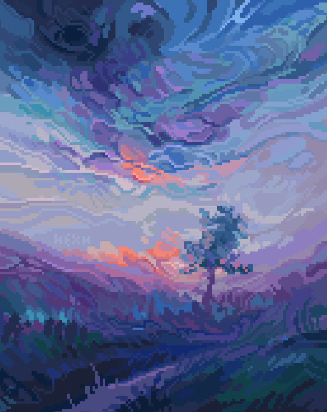 hexh__'s tweet photo. #pixelart painting study https://t.co/tsuwMZnVa5