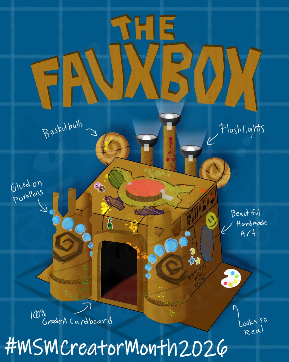 ToonGamer4's tweet photo. Made a high effort drawing for the My Singing Monsters Creator Month Decoration Contest

I made a fake facade of the Inactive Wubbox outta crafts supplies, cuz I love the inactive wubbox and wish to decorate with it

I call it:
The FAUXBOX
Really Proud of it

#MSMCreatorMonth2026 https://t.co/XRYbkYFZvg