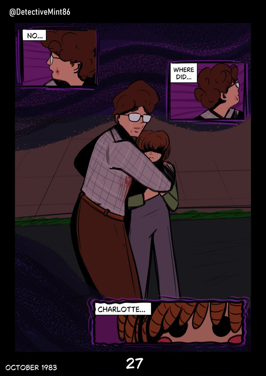 DetectiveMint86's tweet photo. 'Charlotte...'

TPTI - Chapter 1: October 1983
Pages 26 and 27

Other pages: @PathTo_Insanity
#fnaf #fnafcomic #henryemily https://t.co/Tbkp0kvUQe