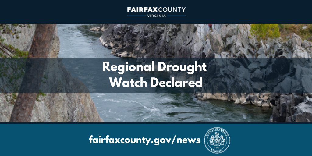 fairfaxcounty's tweet photo. .@MWCOG issued a drought watch for Fairfax County and residents across the District of Columbia, suburban Maryland, and Northern Virginia. 

Unusually dry conditions are expected to continue despite recent rainfall.

Details: https://t.co/Q457sdySZw https://t.co/Hnb3f5C8rV