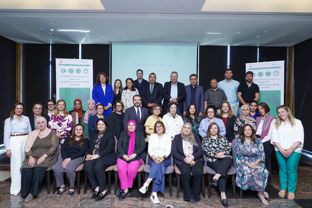 DrElhakim's tweet photo. Pleased to facilitate the discussions during the self-assessment phase of #Tunisia #JEE, held 13–15 May 2026 in Tunis 🇹🇳

A valuable step to strengthen #IHR core capacities, preparedness, readiness &amp; #healthsecurity through national ownership and multisectoral collaboration. https://t.co/bvt6TGoo9R