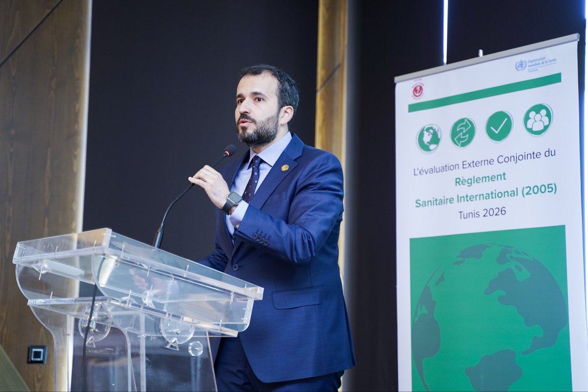 DrElhakim's tweet photo. Pleased to facilitate the discussions during the self-assessment phase of #Tunisia #JEE, held 13–15 May 2026 in Tunis 🇹🇳

A valuable step to strengthen #IHR core capacities, preparedness, readiness &amp; #healthsecurity through national ownership and multisectoral collaboration. https://t.co/bvt6TGoo9R