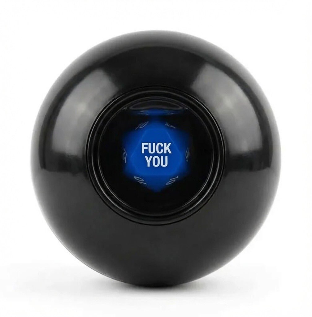 Boop_Jones's tweet photo. Hey magic 8 ball, will I ever find the one? https://t.co/KjxkB0BP3z