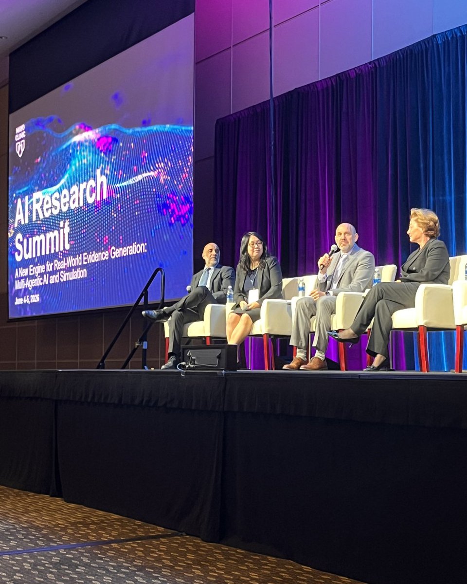 MayoClinic's tweet photo. The energy is high at Mayo Clinic's AI Research Summit as researchers, clinicians, students and industry collaborators come together to explore the future of healthcare AI. 

Today's conversations are focused on advancing AI research, fostering new collaborations and exploring how emerging technologies can responsibly drive discovery and impact patient care. 

#AIResearchSummit #MayoClinic #AI #HealthcareAI