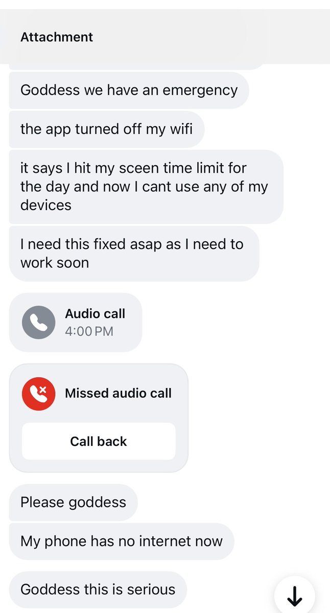 godesssamber's tweet photo. Oops…. My sub literally couldn’t work from home because I put a screen time limits on his devices with parental controls https://t.co/WPjNWp2R2G