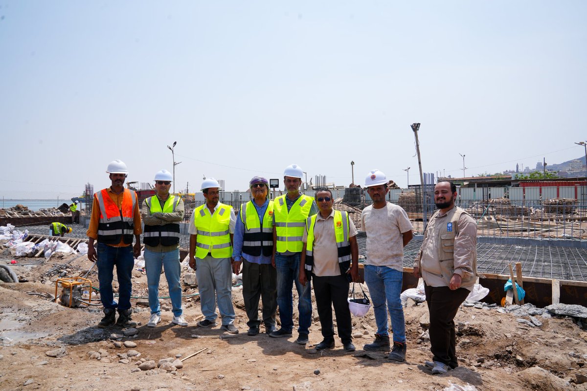UNDPYemen's tweet photo. In #Aden, reconstruction of a marine workshop funded by @JapanGov is underway.

Once completed, it will strengthen marine maintenance &amp; repair services at the Port of Aden, boosting efficiency and supporting economic recovery. 🌊 https://t.co/yrHFyWMD3Y