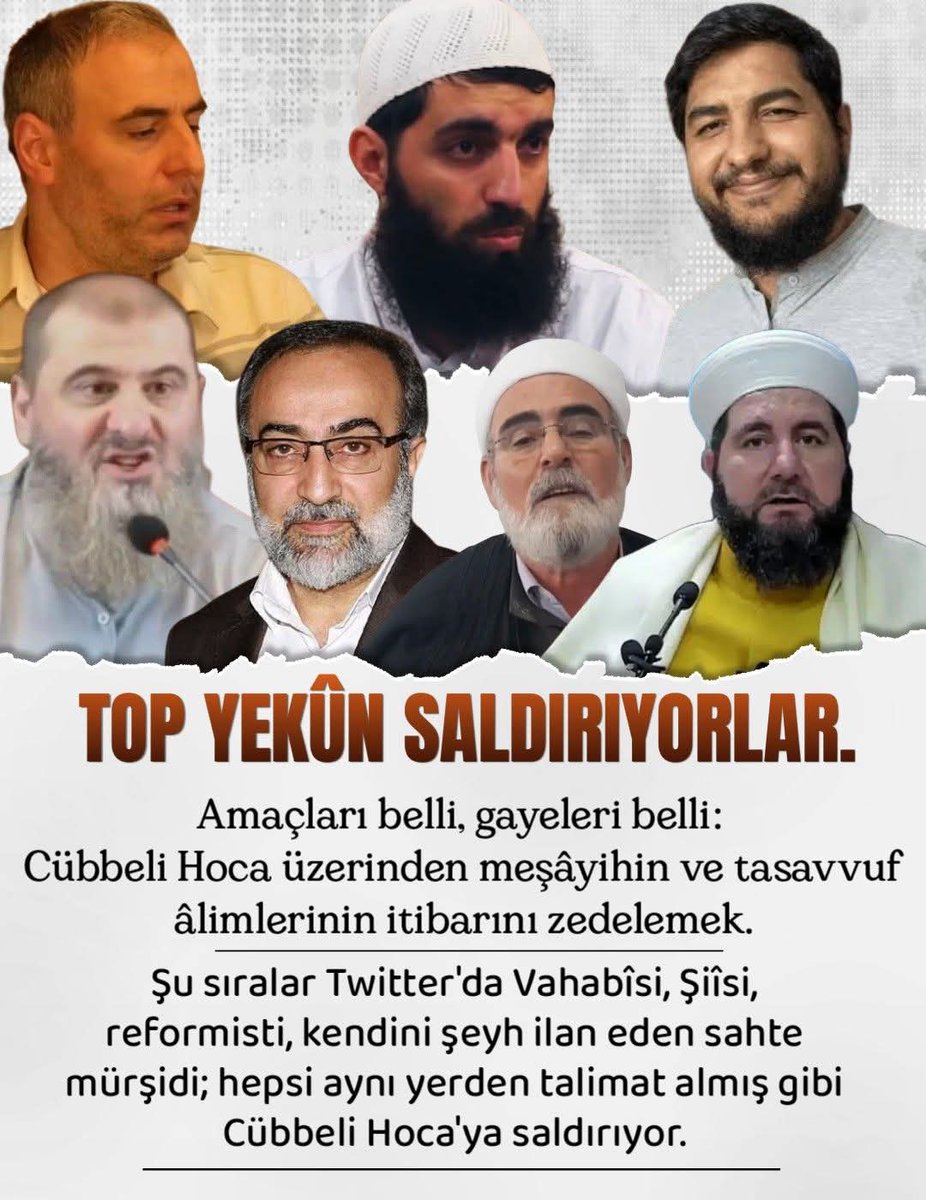 parasizceo1's tweet photo. Top yekûn saldırıyorlar. Amaçları belli, gayeleri belli: Cübbeli Hoca üzerinden meşâyihin ve tasavvuf âlimlerinin itibarını zedelemek.

Şu sıralar Twitter’da Vahabîsi, Şiîsi, reformisti, kendini şeyh ilan eden sahte mürşidi; hepsi aynı yerden talimat almış gibi Cübbeli Hoca’ya saldırıyor.

Kimi hasedinden, kimi kıskançlığından, kimi de itikadî görüşlerinden dolayı saldırıyor. Fakat bunların içinde en hokkabazı Ebubekir Sifil’dir. Neden mi?

Hep o anı bekler, o an gelmeden saldırıya geçmez. Ne zaman ki toplu bir saldırı olur, o zaman piyasaya çıkar ve o kaostan beslenmeye çalışır.

Kendisi, Cübbeli Hoca ile Vahdet Gazetesi’nde köşe yazısı yazarken “yanmaz kefen” iftirasını atan ilk kişidir. Bunu da İhsan Eliaçık denilen zındıktan aldığı bilgilerle yapmıştır. Daha sonra doğal olarak süreç; hadis mevzuları, Regaib Namazı meselesi ve benzeri tartışmalarla uzayıp gitmiştir.

Fakat sonraları Ebubekir Sifil’e Kemalistler veya din düşmanları saldırdığı zaman, Cübbeli Hocamız kendisini kürsülerden hep müdafaa etmiş ve arka çıkmıştır. Onun yaptığı gibi pusuda bekleyip tuzak kurmamıştır.

Ne hikmetse, Cübbeli Hocamız din düşmanları tarafından saldırıya uğrayınca deve kuşu misali kafasını hep kuma gömmüştür. Ne arka çıkmıştır ne de destek mahiyetinde bir açıklama yapmıştır.

Hatta Sifil, Caner Taslaman ile canlı yayına çıktıktan sonra Cübbeli Hoca ilk sohbetinde Ebubekir Sifil’i müdafaa etmiş, Caner Taslaman’a da hak ettiği cevabı vermiştir. Bunların hepsinin videoları mevcuttur. İsteyen YouTube’dan hepsine ulaşabilir.

Şimdi senaryo yine aynı. Cübbeli Hoca yine saldırıya uğruyor, ama Sifil dere kenarında avını bekleyen çakallar gibi pusuda bekliyor. Baktı ki yine topyekûn bir saldırı var, yine kaostan beslenmek için açıklama yapacağını duyurdu.

Yap Sifil, yap… Yapmasan geri kalırsın zaten.

Ama şunu hiçbir zaman unutma: Cübbeli Hoca mihenk taşıdır; Anadolu insanının itikadda ve faziletli amellerde kırmızı çizgisidir.

Hepimiz öleceğiz ve öldükten sonra göreceğiz. Senin kabrine defnedildikten sonra kaç kişi gelecek, Cübbeli Hoca’nın kabrine kaç kişi gelecek?

Sen gömüldükten sonra arkandan dua edecek kimse olmayacak; ama Cübbeli Hoca’nın kabri sürekli ziyaretçilerle dolacak.

Cübbeli Hoca’nın kabri, senin tavsiye etmediğin Mahmud Efendi Hazretleri’nin kabri ile yan yana olacak inşallah. Eğer Hocaefendi senden önce vefat ederse gider, görürsün zaten.

Ayrıca şunu da belirtmek istiyorum: Cübbeli Hoca sana İstanbul’a ilk geldiğin yıllarda bayağı destek oldu. Ama sen bunun karşılığını ihanetle ödüyorsun.

Kaldı ki ilmîn, hocanın ilminin zekâtı kadar bile olamaz. Gazetecilik bölümünden mezun olan sıradan birisin. Arapçayı nerede, kimden okuduğun belli değil. Hatta Arapçan varsa hangi seviyede olduğu bile belli değil.

Herkes seni âlim zannediyor; ama gerçek olan şudur ki, Cübbeli Hoca’nın ancak çantasını taşırsın.