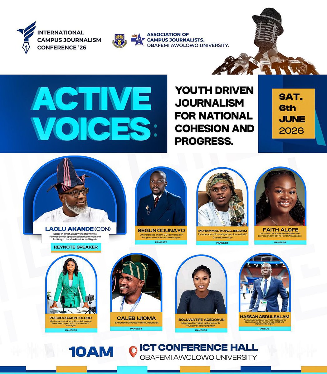 Angelic__esther's tweet photo. In just a few days, @Official_ACJOAU be hosting one of the biggest gatherings of campus journalists.

The journey has been demanding, but we’re excited for what June 6, 2026, holds. https://t.co/tdyV2q6UFL