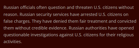 hissgoescobra's tweet photo. Hey @usahockey you're going to Moscow to play hockey? To "honor" America? This is what the State Department says. Are you kidding me? 

https://t.co/C2CNBB9D6u https://t.co/d2VE7WNi9v