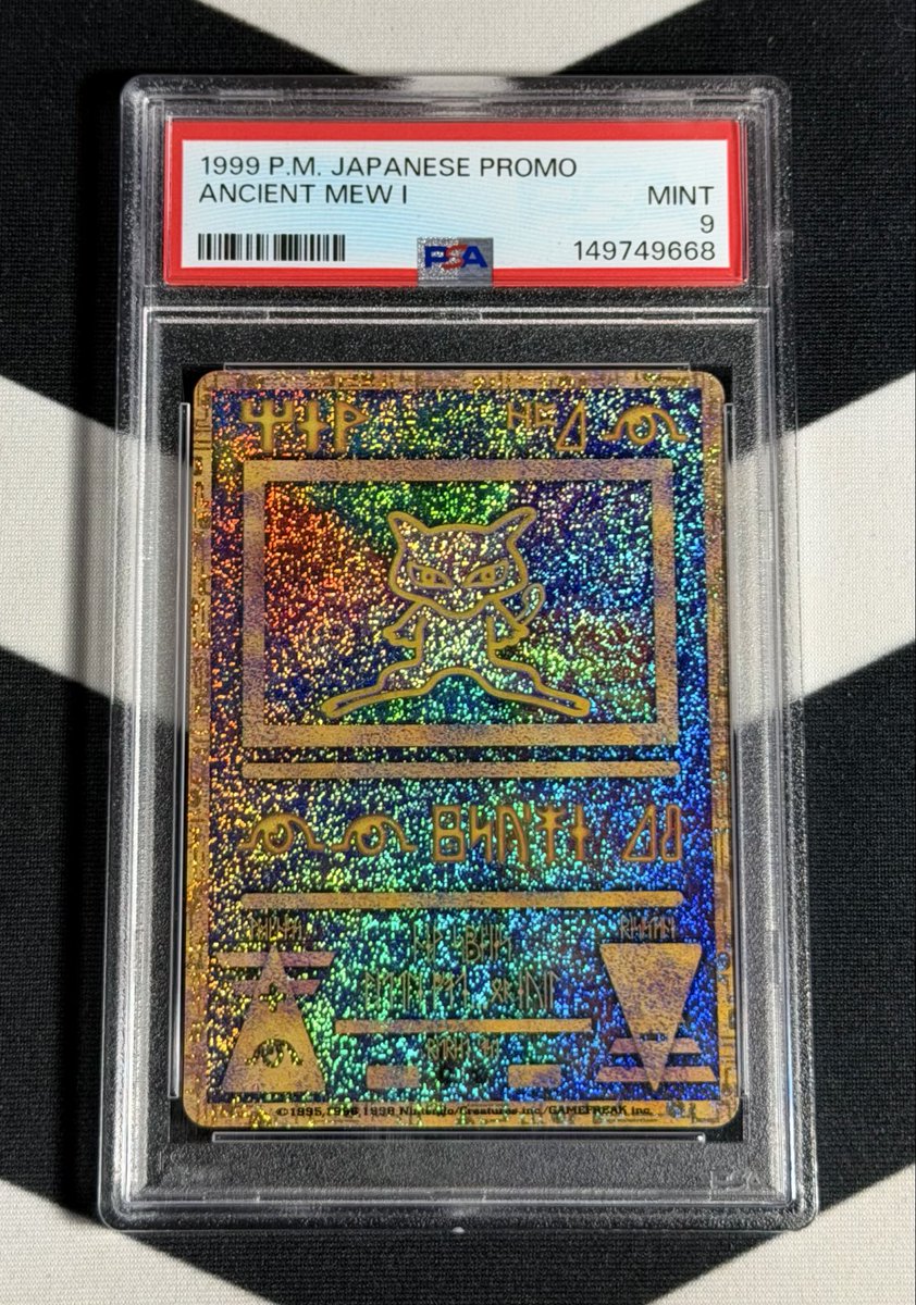 memoscards's tweet photo. Getting into something new. @CardPurchaser Ancient Mew I PSA 9 https://t.co/Px9AZMspFn