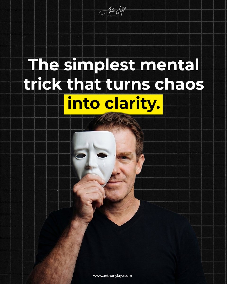 anthonylaye's tweet photo. The simplest mental trick that turns chaos into clarity.

It's not a framework. Not a process. Not a tool you need to learn.

It's a pause.

Your stress response was designed for survival. Not strategy.

The moment you train yourself to pause before you react, everything shifts. https://t.co/wQYnIVGV7T