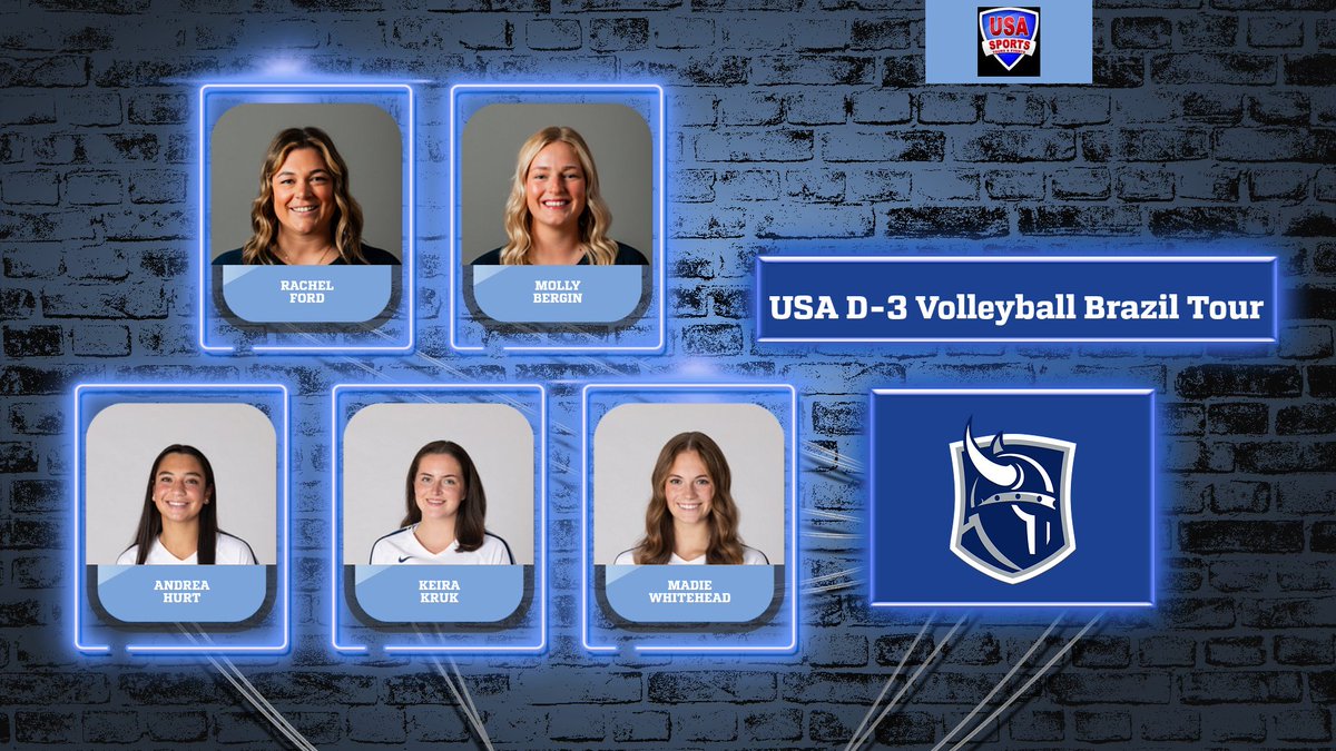 BerryVikings's tweet photo. Five members of the @BerryVolleyball team have been selected to coach and play on the USA D-3 Volleyball Brazil Tour team: https://t.co/biPeIngMOR https://t.co/yJK9nVAxPp