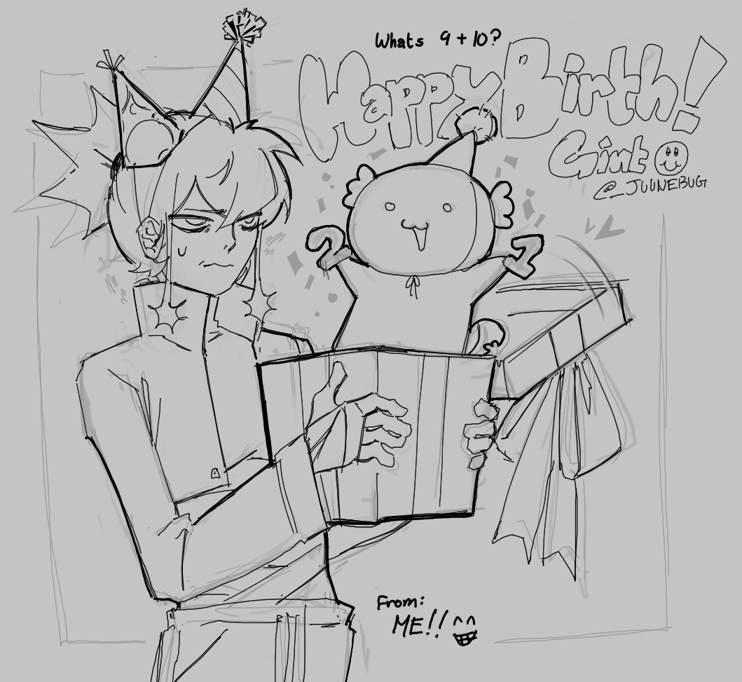 axowotl's tweet photo. hooray yay yay happy birthday @_JUUNEBUG https://t.co/GUh2Prfqal