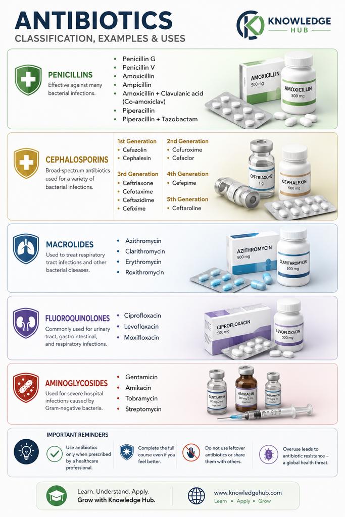 FutureRN_2028's tweet photo. Classification of Antibiotics 🪼 https://t.co/QXop7jEQz5