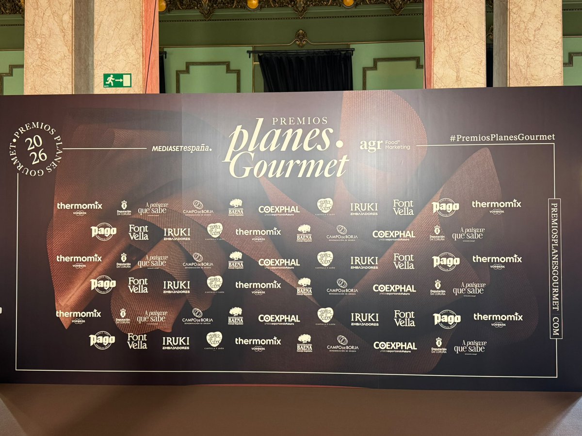 docampodeborja's tweet photo. ¡Asistimos a los #PremiosPlanesGourmet en Madrid, @mediasetcom! https://t.co/aahaFwIg6j