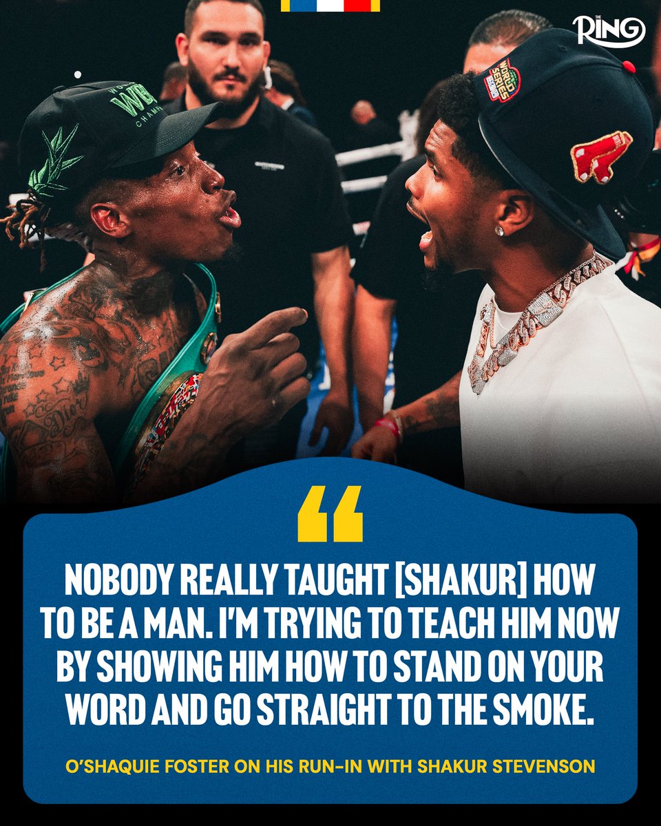 ringmagazine's tweet photo. O'Shaquie Foster didn't hold back on his back-n-forth with Shakur Stevenson 😳 https://t.co/vsr5WAo6VO