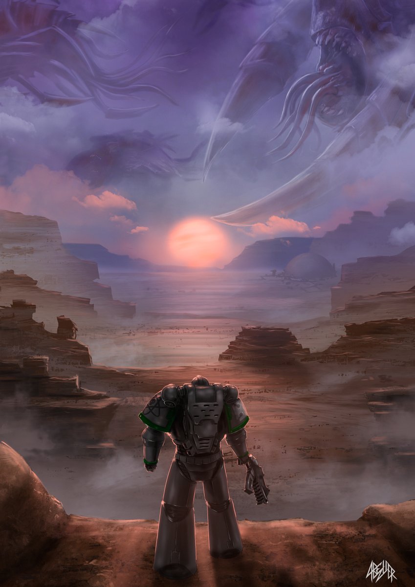 a_be_zver's tweet photo. The Great Devourer has come. 

Commission

You witness the moment when the Tyranids invade your home world

#warhammer40000 #warhammercommunity https://t.co/8wqIaxdL5v