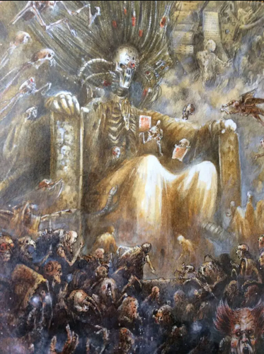 IronWolf1470's tweet photo. Rest in peace, John Blanche. Through your visionary imagination, you shaped the grim darkness of Warhammer 40K into something unforgettably haunting, beautiful, unsettling, &amp; bad-ass. Goodbye, John. The galaxy is darker for your absence, but brighter for your having been here. https://t.co/luOxNuZrKf
