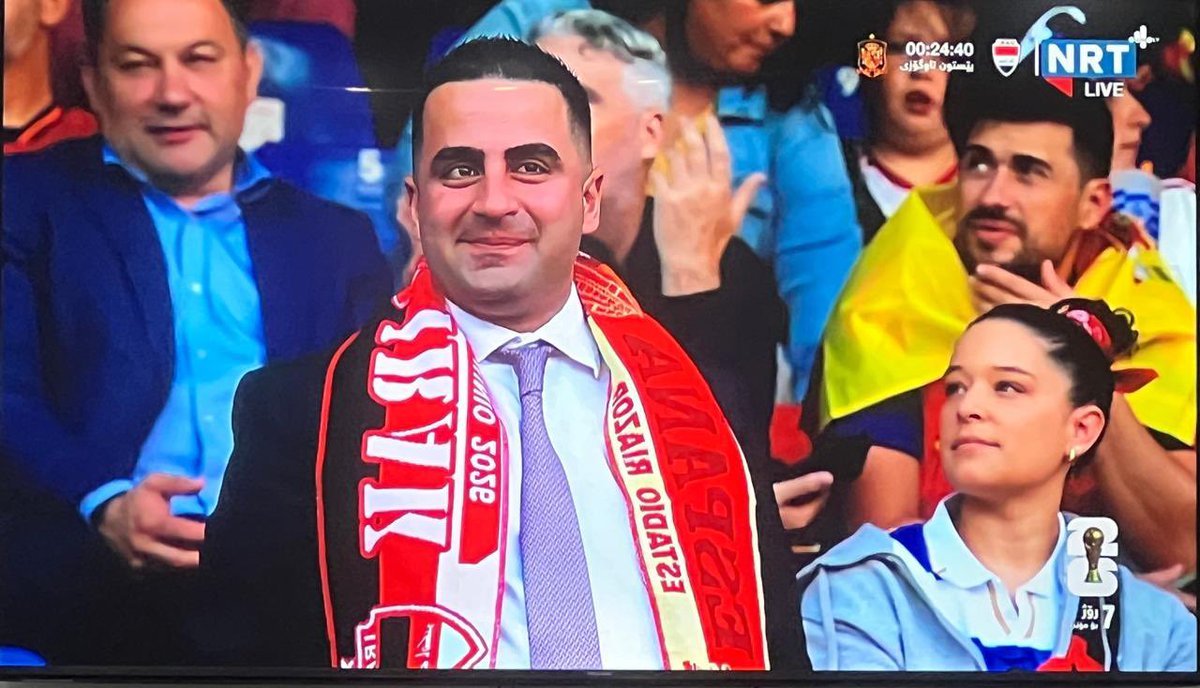 DarawanHawram's tweet photo. Me complace estar presente en el Estadio ABANCA-RIAZOR con motivo del partido amistoso entre las selecciones de  @IraqNT_EN Irak y @SEFutbol España, celebrado en Galicia.

Asimismo, nos sentimos especialmente satisfechos por la presencia y participación de los jugadores kurdos en la selección nacional de Irak, cuya representación asciende a seis futbolistas. 

Aprovecho esta ocasión para expresar mis mejores deseos de éxito a la selección iraquí, tanto en este encuentro amistoso como en sus futuros compromisos internacionales y en las competiciones de la Copa Mundial.

A Coruña,
4 de junio de 2026