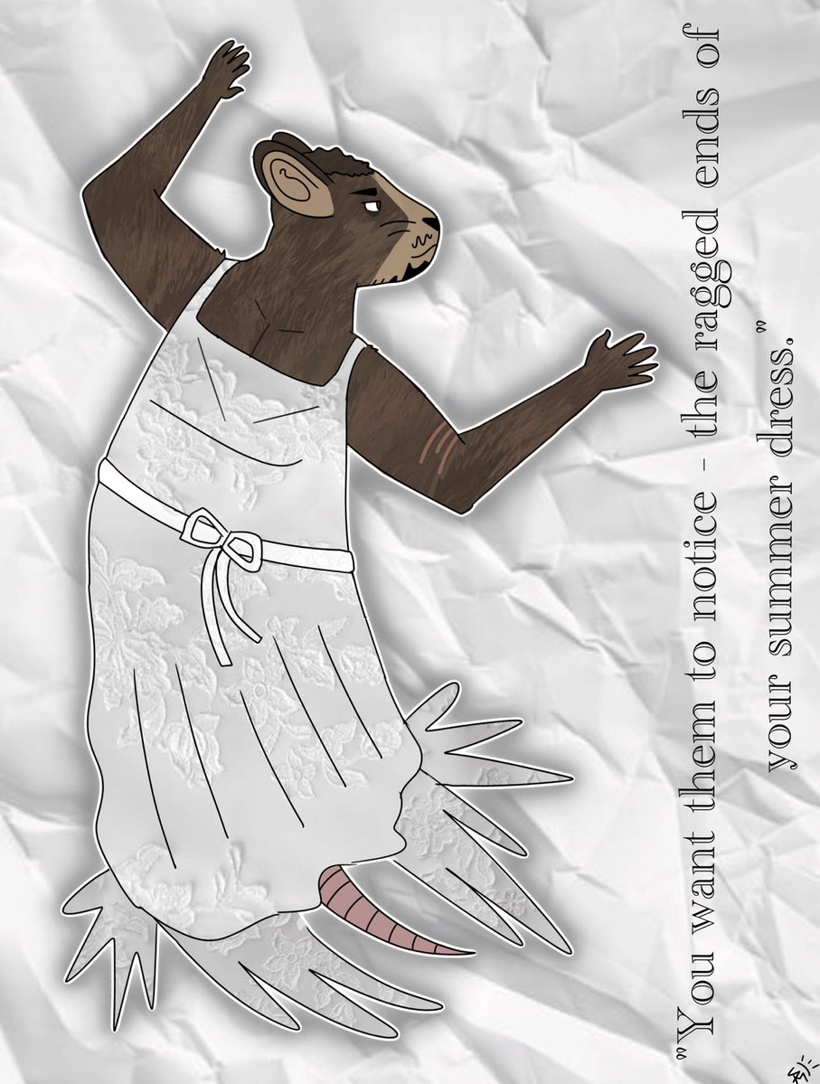 SolQueSana's tweet photo. "You want them to notice - the ragged ends of your summer dress~"

art inspired by the song "Transgender Dysphoria Blues", by Against Me! https://t.co/3Jyez3xG0I