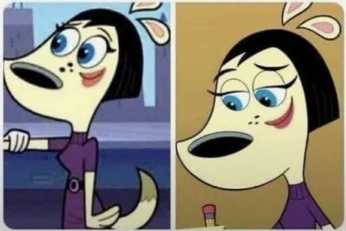 LinJR_1's tweet photo. This fucking dog girl has been all over my feed and I got sick of it so I fixed her (before and after) https://t.co/lUjSLGUoJI