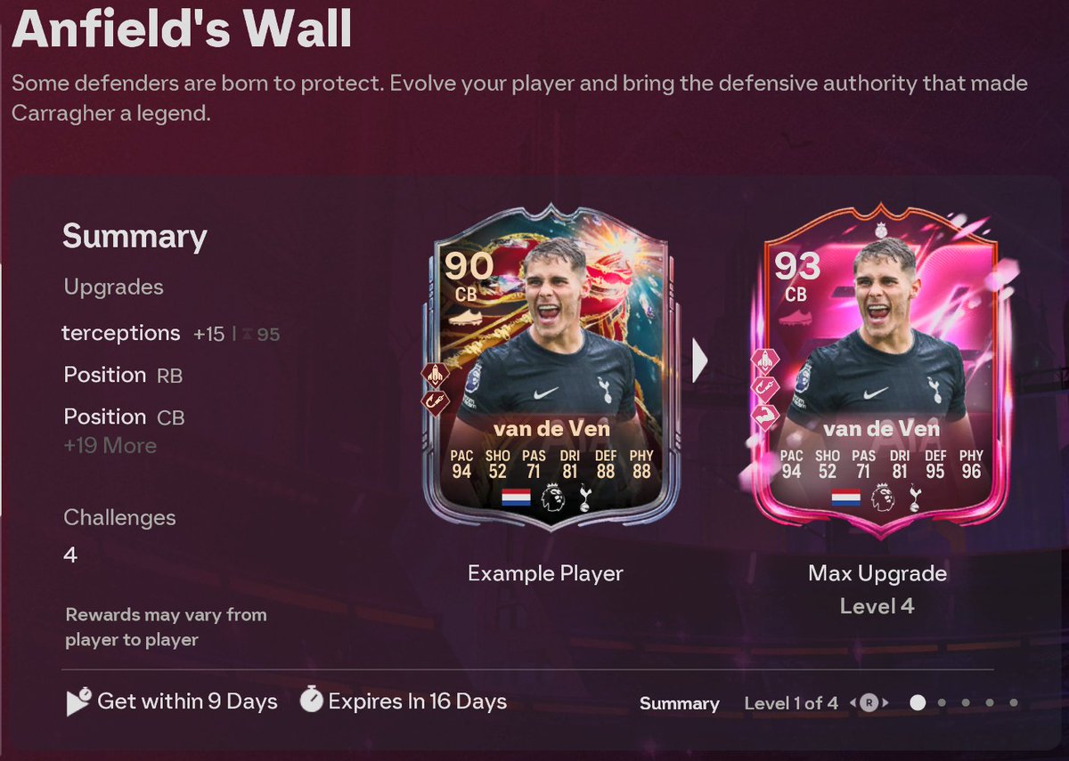 EAFC_PROFESSOR's tweet photo. 🚨NEW 3 PS+ EVO TODAY 🚨

Anfield's Wall

▪️90 Max
▪️CB or RB
▪️Big Defensive Stat Upgrade
▪️Bruiser+, Anticipate+, Jockey+
▪️50K

Pretty good EVO
#fc26 #eafc https://t.co/WN1ySgfUOJ