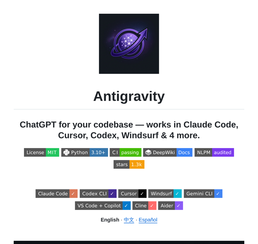 RepoGems's tweet photo. Boost your Python projects with antigravity:ag-setup for seamless Q&amp;A.

See link below 👇 https://t.co/tgoJyfHUat