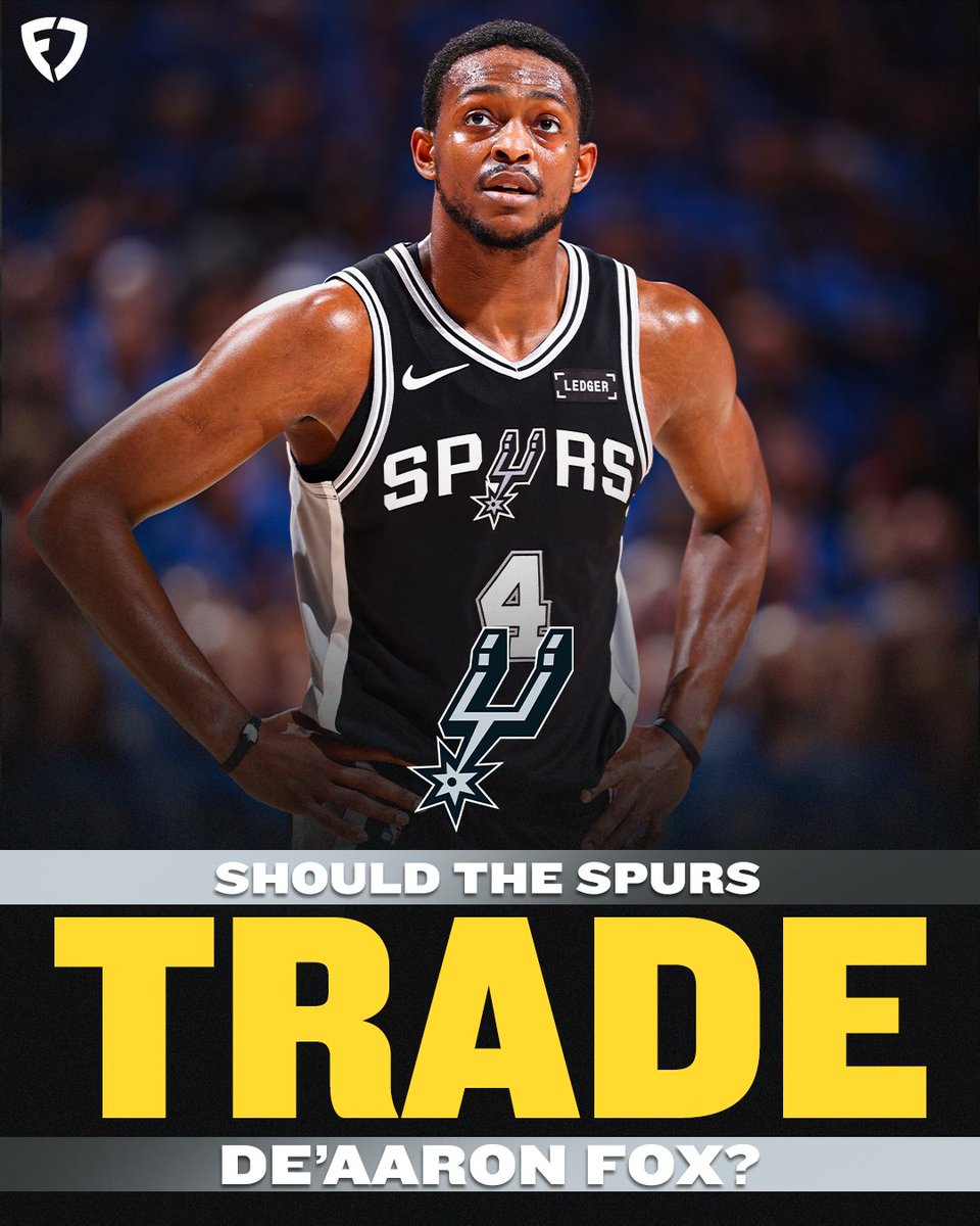 FDSportsbook's tweet photo. De'Aaron Fox signed a 4-year, $229 million extension with the Spurs...

Should they trade him this summer? 🤔 https://t.co/noOxuEixy9