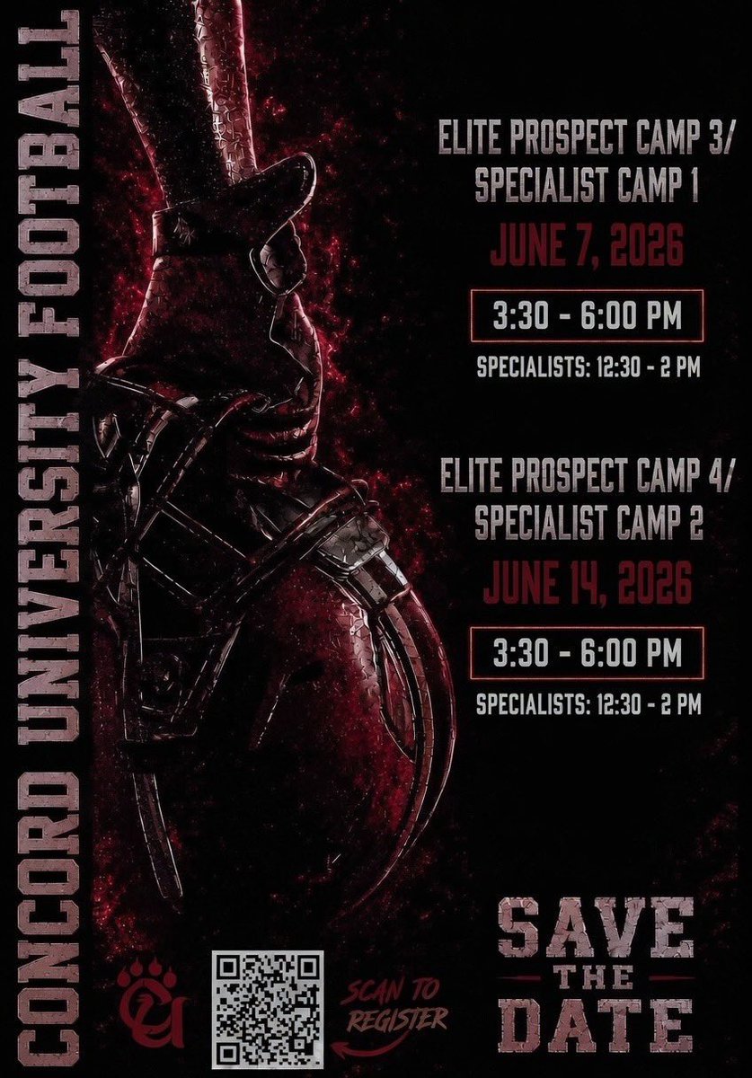 ConcordFootball's tweet photo. It’s a beautiful day on top of the mountain! 
#ALLIN #DATWAY ⛰️🦁🏈

🚨 Concord University Football Elite Prospect &amp; Specialist Camps! 🔥

📅 June 7 - Elite Prospect Camp 3 / Specialist Camp 1

📅 June 14 - Elite Prospect Camp 4 / Specialist Camp 2

🔗: https://t.co/EfhvB9KQf3 https://t.co/0pAwlyzwDk