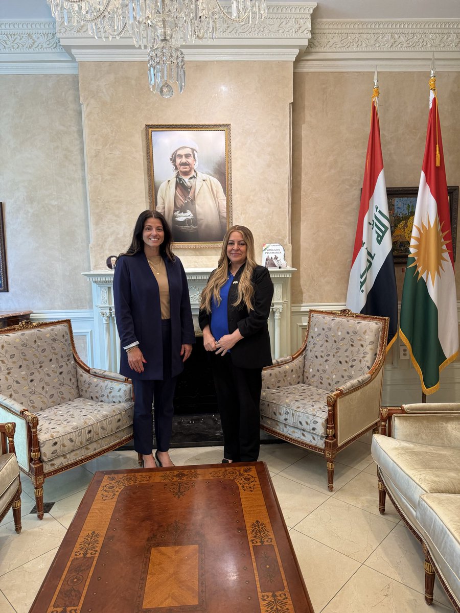 KRG_USA's tweet photo. Pleased to welcome Clay County Commissioner Jenny Mongeau, District 3, to the the Representation today for a meeting with Representative Treefa Aziz.

Their discussion highlighted the growing friendship between the Fargo-Moorhead community and the Kurdistan Region, including the Moorhead-Zakho partnership.