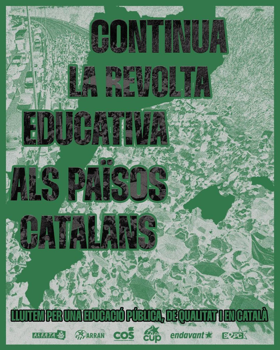 COSEducacio's tweet photo. Seguim el 5 de juny amb la #vagaeducativa

Totes a sostenir les mobilitzacions: talls, columnes, pancartes i manifestacions.

Amunt docents dels Països Catalans
#lluitanteduquem
#triaelroig https://t.co/rCpegTtucX