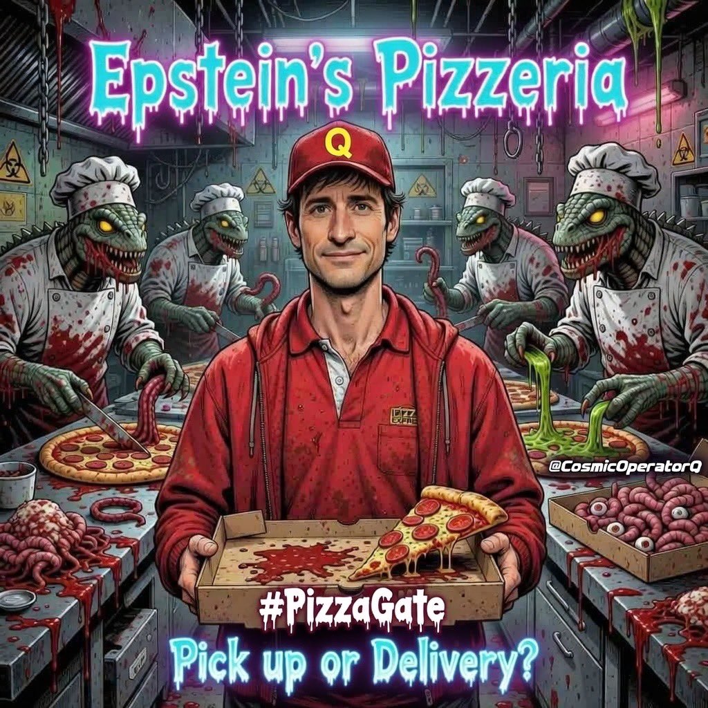 CosmicOperatorQ's tweet photo. @Brookltnwilliw 💥☘️🇺🇸Time to light up these satanic freakazoids.😉
🛸444-369-1111🪽💫 #PizzaGate #EpsteinFiles #SSP #Memes https://t.co/uhex37VaUh