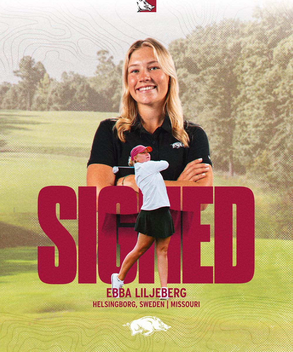 RazorbackWGolf's tweet photo. Freshman All-American Ebba Liljeberg joins the fam!

📰 https://t.co/UMrTIFB2ga https://t.co/MiLttZ1598