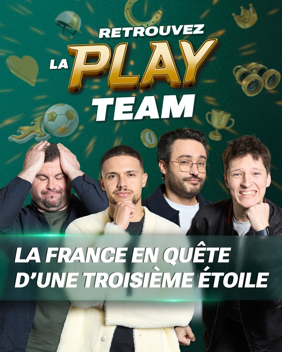 PMU_PLAY's tweet photo. ⚽️🐎♠️ La France sans point faible, le derby d'Epsom pour Soumillon, les nouveaux Pro Dream !

Pour voir l'épisode complet c'est par ici que ça se passe
➡️ https://t.co/T7BbO5UGX4 https://t.co/CFX4pJt9IB