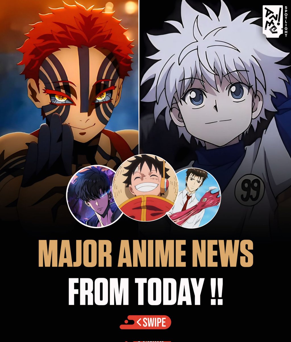 AnimeSpotlightt's tweet photo. 🚨 All Major &amp; Important Anime News From Last Few Days  !!

- Thread 🧵 https://t.co/F9VztzAARY