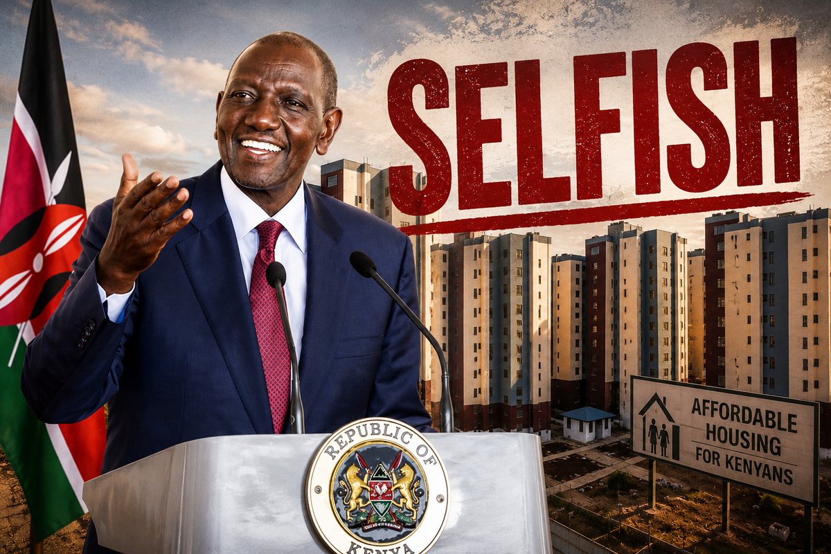 sholard_mancity's tweet photo. BREAKING: The William Ruto govt is about to pull one of the most selfish financial tricks of his presidency.

A move designed not just to collect the Housing Levy.

But to make sure Kenyans keep paying it for years to come, and no other president in the near future removes it. (Securitization)

Here's the plan.

His government, according to NTV, plans to borrow about KSh150 billion from local and international banks.

The security?

YOUR future Housing Levy payments. So they want to go collect 150 billion and use future housing levy payments as security. (securitization)

This means that if the next government removes the housing levy, Kenya will default on the loan taken by the Ruto government. 

Let that sink in.

The government gets KSh150 billion immediately this year.

The money is spent immediately.

But Kenyans remain trapped paying the levy for years afterwards.

This is not an accident.
This is the whole point.

Opposition leaders have repeatedly promised to abolish the Housing Levy.

So what does Ruto's government do?

It moves to tie the levy to a massive loan so that future governments will find it far harder to remove.

In short:

The cash stays with Ruto's administration; they get it and use it before elections.

The bill stays with Kenyans for years
The burden is pushed into the future.

And if the loan is backed by many years of future levy collections, millions of Kenyans could find themselves paying 20 yrs later for a decision long after this government is gone.

That is why this is so selfish.

I warned earlier this year that the new Ruto levies were not just about raising money.

They were about creating assets that could be used to secure more borrowing.

Now we are seeing exactly why.

The question every Kenyan should ask is this:

This is completely evil. We reject all attempts to securitize the Housing Levy.