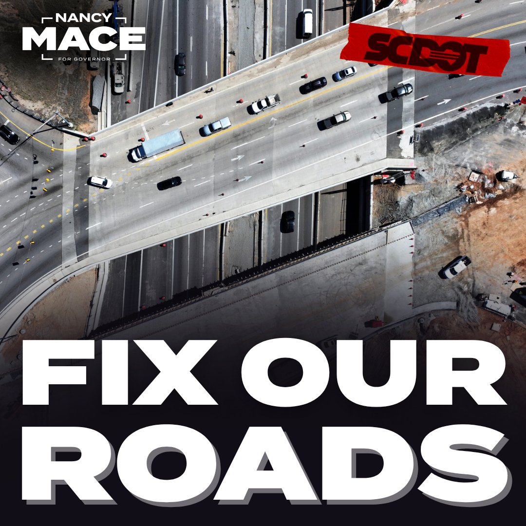 NancyMace's tweet photo. Our so-called “elected leaders” should be held liable for every blown tire, every cracked rim, and every accident caused by swerving from a pothole.

I am giving SCDOT 10 days to fill potholes- and if they don't they better tell you WHY! 

Your money. Your roads. https://t.co/OO11J9gN9o