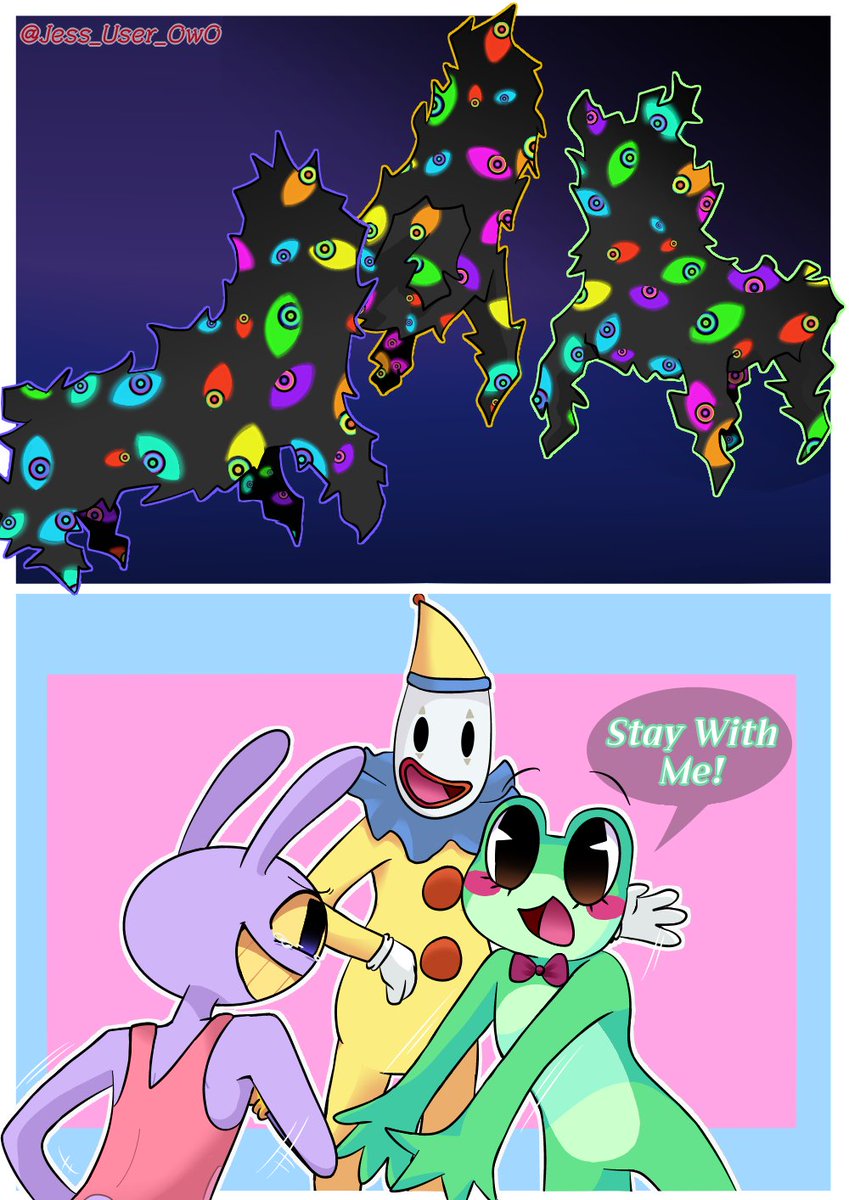 Jess_User_OwO's tweet photo. You won't be alone...
(1/2)

#ribbit #tadc #ribbitrabbit #jax #kaufmo https://t.co/8RgZsluMAK