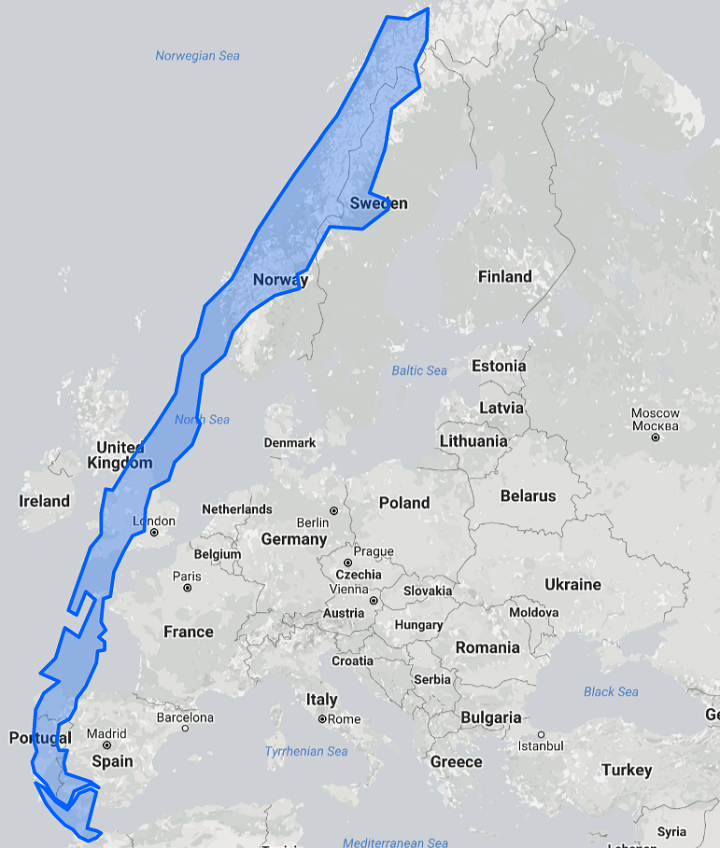 BrilliantMaps's tweet photo. Chile Is a Ridiculously Long Country: Length vs Europe

More about it: https://t.co/O2qJ86VZoe https://t.co/Xq8Gz6kU3l