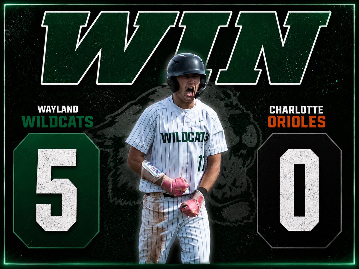 WUHSBaseballers's tweet photo. Wayland wins the Regional Semi-Final in shutout fashion! https://t.co/Njs6q1bM6Y