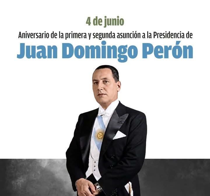 GracielaCamano's tweet photo. Un día como hoy, Juan Domingo Perón asumía la Presidencia de la Nación, inaugurando una etapa  transformó profundamente la relación entre el trabajo y la riqueza producida por el país 
Hacia mediados del siglo XX, los asalariados llegaron a participar en el 50% del ingreso nacional, un dato que aún hoy sigue siendo símbolo de una aspiración colectiva: que el crecimiento económico se refleje también en la vida de quienes trabajan

Y una pregunta que no se responde … Como se distribuyen los frutos del esfuerzo común?

Recordar esa fecha no es solo mirar el pasado. Es reflexionar sobre el desafío permanente de construir una Argentina donde desarrollo y justicia social vuelvan a caminar juntos