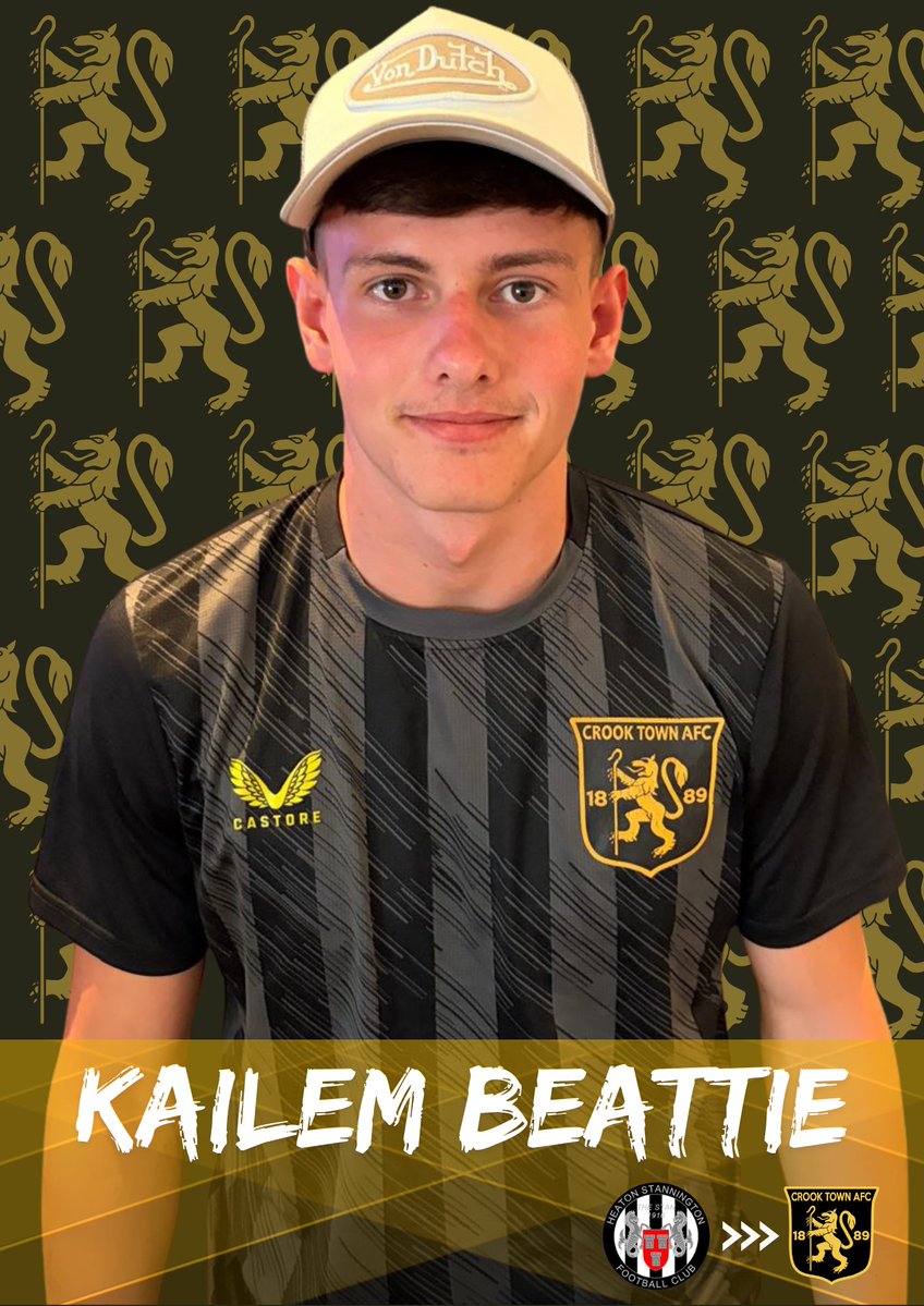 crooktown_afc's tweet photo. 𝐁𝐄𝐀𝐓𝐓𝐈𝐄 𝐁𝐄𝐂𝐎𝐌𝐄𝐒 𝐂𝐑𝐎𝐎𝐊 𝐓𝐎𝐖𝐍'𝐒 𝟒𝐓𝐇 𝐒𝐔𝐌𝐌𝐄𝐑 𝐀𝐂𝐐𝐔𝐈𝐒𝐈𝐓𝐈𝐎𝐍 ⚽

The club is delighted to announce the signing of VERY sought after Kailem Beattie. 

Kailem played 35 times for @Heatonstan Fc last season with a 51% win ratio. He made 50 appearances in total for Heaton in the Northern Premier after spending 8 years at Sunderland AFC with 18 appearances in the Under 18's Premier League- scoring twice. 

Kailem had multiple offers from clubs higher up the pyramid but chose to represent the Black & Amber's under Gary & Stu. 

We are delighted to get this deal over the line and feel it shows the club's intentions. 

Welcome to the club Kailem 

🖤💛