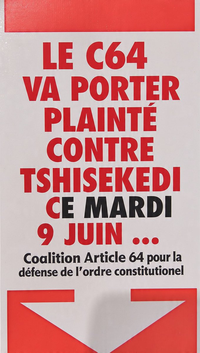 CitoyenProsperK's tweet photo. 🇨🇩—Le C64 défiera le Président Tshisekedi sur tous les fronts de la démocratie... https://t.co/ITMcoMHm4r