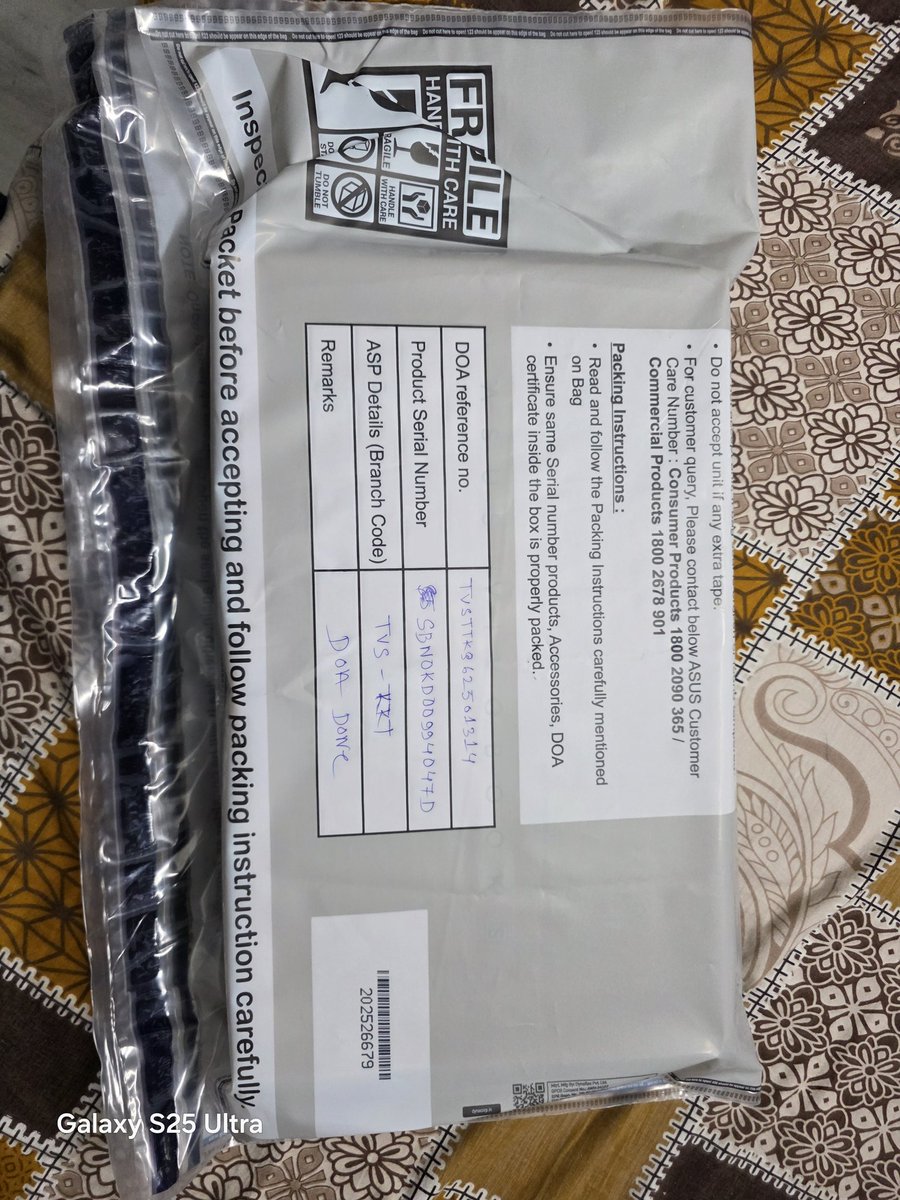 PRANTO_SHA's tweet photo. I am writing to register a formal complaint against the wrongful and fraudulent rejection of my replacement request for an ASUS laptop purchased recently via Flipkart.

Here is the timeline of events:
1. Product Delivery & Inspection: On the day of delivery, during the Open Box inspection, a major defect (white spot on the back panel) was discovered. I have the entire process recorded on video.
2. Replacement Raised & Technician Visit: I raised a replacement request immediately. A technician visited my residence on June 3, 2026.
3. Verification & DOA Issued: The technician thoroughly inspected the laptop, confirmed the defect, officially issued a DOA certificate to me, and completely sealed the product pack for return. He stated the product was ready for replacement.
4. Arbitrary Rejection: Today afternoon, I received an SMS stating that my replacement request was rejected based on "technician feedback". This is completely false and a blatant lie, as the technician himself gave me a DOA certificate.
5. Poor Support: I tried contacting customer support thrice today, but the executives kept the call silent for over 2 minutes each time without responding.

I have strong evidence supporting my claim. Attached to this email are:
1. A copy of the official DOA Certificate issued by the technician.
2. Photograph of the sealed laptop box packed by the technician.
3. Screenshot of the unfair rejection message from Flipkart.

If Flipkart fails to approve my replacement or issue a full refund immediately, I will be forced to file an official case with the National Consumer Disputes Redressal Commission (NCDRC) / National Consumer Helpline (NCH) without any further delay.

I expect a swift response and resolution. 
@Flipkart @flipkartsupport